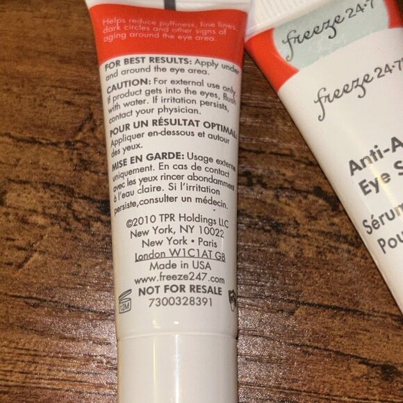 Freeze 24-7 AntiAging Eye Serum 0.23 fl oz / 7 ml Travel Size 3 Packs NEW - Picture 5 of 6